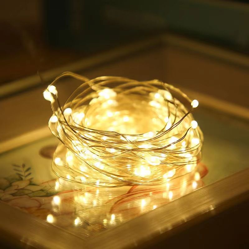 AG13 Coin Battery LED Fairy Lights - Flexible Copper Wire String Lights For Christmas, Wedding, Party Decor_voghion.com