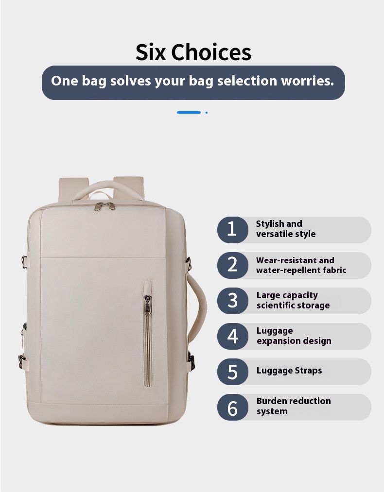 Stylish Multifunctional Backpack For Men And Women - Lightweight Waterproof Laptop Backpack With Oxford Fabric For Travel, Work, And Everyday Use_voghion.com