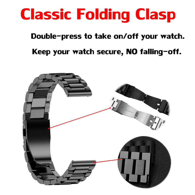 Cinturino in acciaio inossidabile per HUAWEI WATCH 3 46mm GT3 Runner / GT 2 GT2 Pro Band Watchband Bracciale Honor Magic Watch_voghion.com
