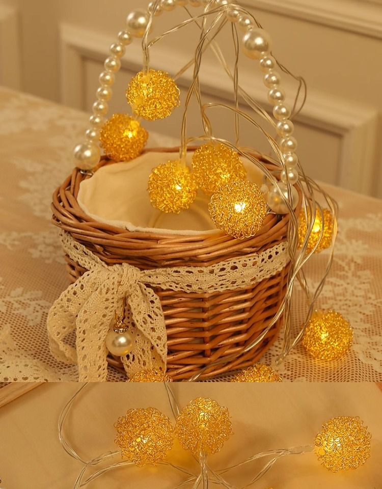 Ensemble de décorations lumineuses de Noël modernes - 6 guirlandes lumineuses de 2 m (lingot d'or, étoile, ananas, ampoule) pour la décoration intérieure et extérieure des fêtes de fin d'année_voghion.com