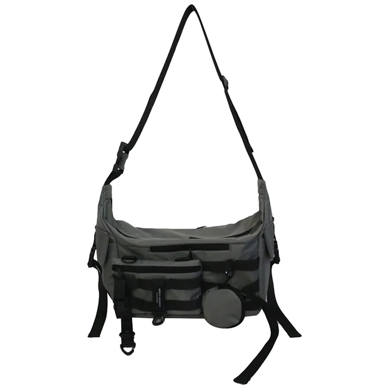 Schulter Gothic Schwarz Umhängetasche Messenger Tragetaschen Für Männer Frauen Shopper Nylon Hip Hop Techwear Satchel Taille Goth_voghion.com