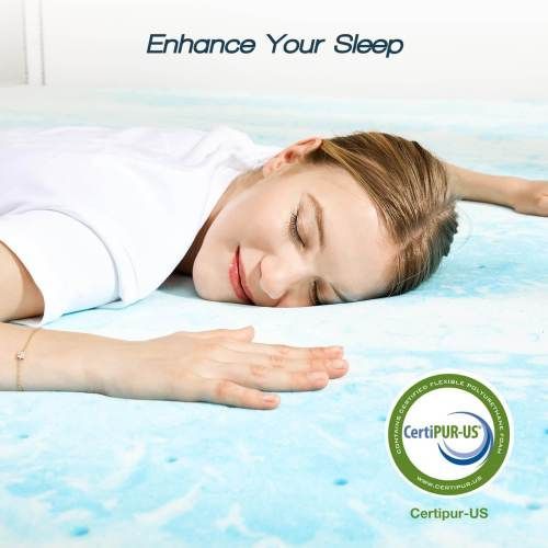 2-3 Inch Gel Memory Foam Mattress Topper Full Size Cooling Mattress Soft And Breathable Bed Topper School Bedroom Furniture_voghion.com