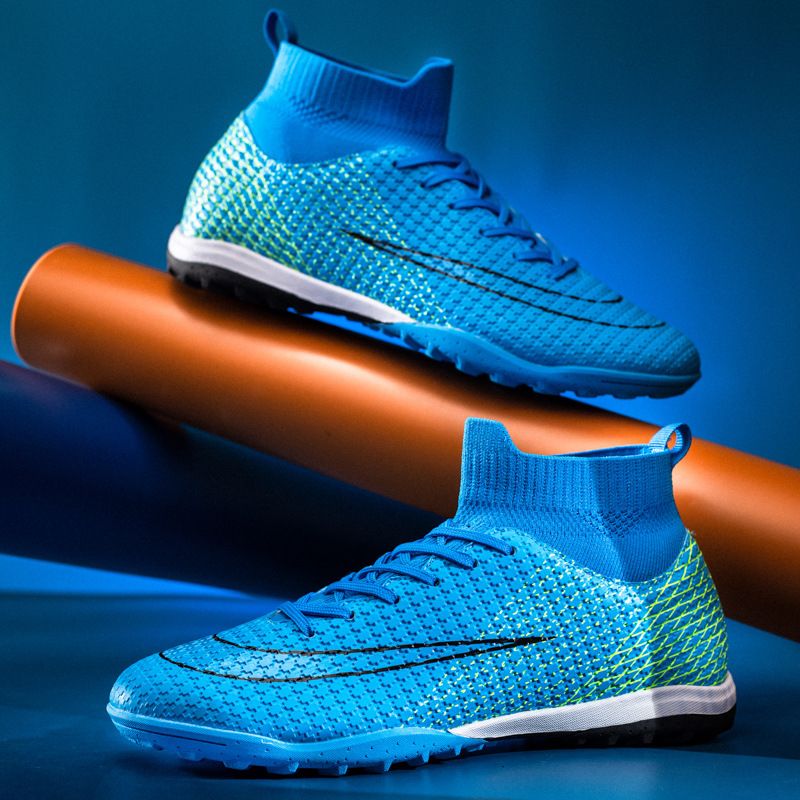 Neues Paar Fußballschuhe für Herren mit hohen Spitzen und langen, gebrochenen Nägeln, Trainingssportschuhe_voghion.com