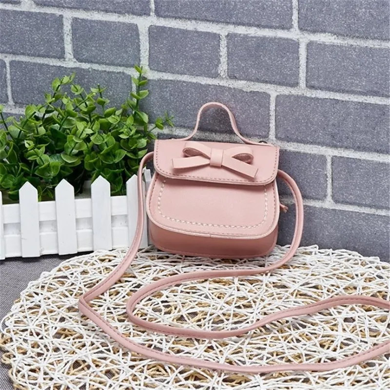 Rucksäcke Kinder Kleine Quadratische Tasche Bogen Messenger Mode Niedlich Tragbare Kleine Mädchen PU Schulter Handtaschen 220924_voghion.com