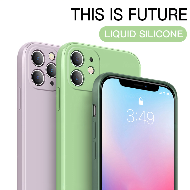 Luxus Original Flüssigsilikonhülle für iPhone 14 13 12 11 Pro Max Hülle für iPhone 12Mini 13Mini X XR XS MAX 8 7 6S Plus SE2 Stoßfeste Rückseite_voghion.com