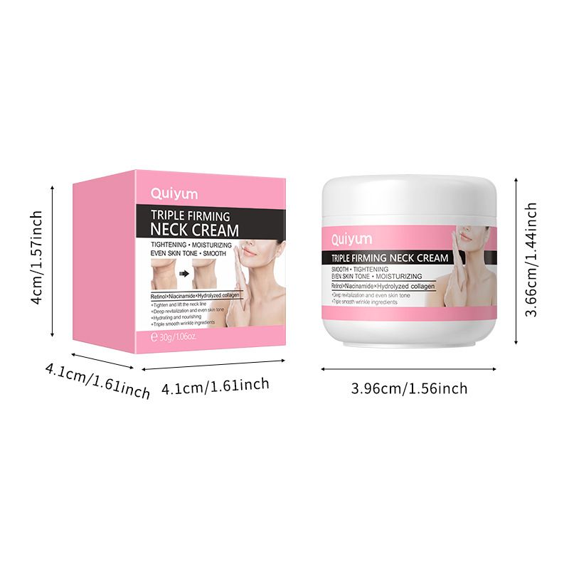 Scrub e trattamenti per il corpo QUIYUM Crema collo 30 g Cura del collo Idratante e illuminante per il tono della pelle Marchio Spot Source_voghion.com