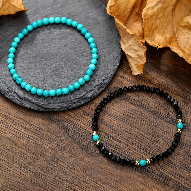 Natursteinperlenarmband im Boho-Stil für Männer, vielseitiges elastisches Armband-Set_voghion.com