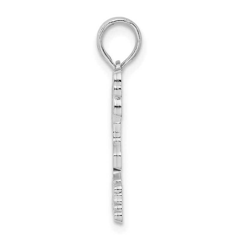 De-Ani Sterling Silver Rhodium-Plated Enameled Turks And Caicos With Flamingo Pendant_voghion.com