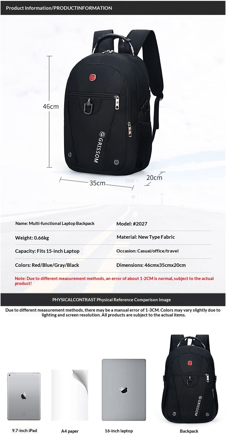 Satin Large Capacity Backpack Men, Double Shoulder Casual Travel Bag, Laptop Backpack, Bag For Middle School College Students,_voghion.com
