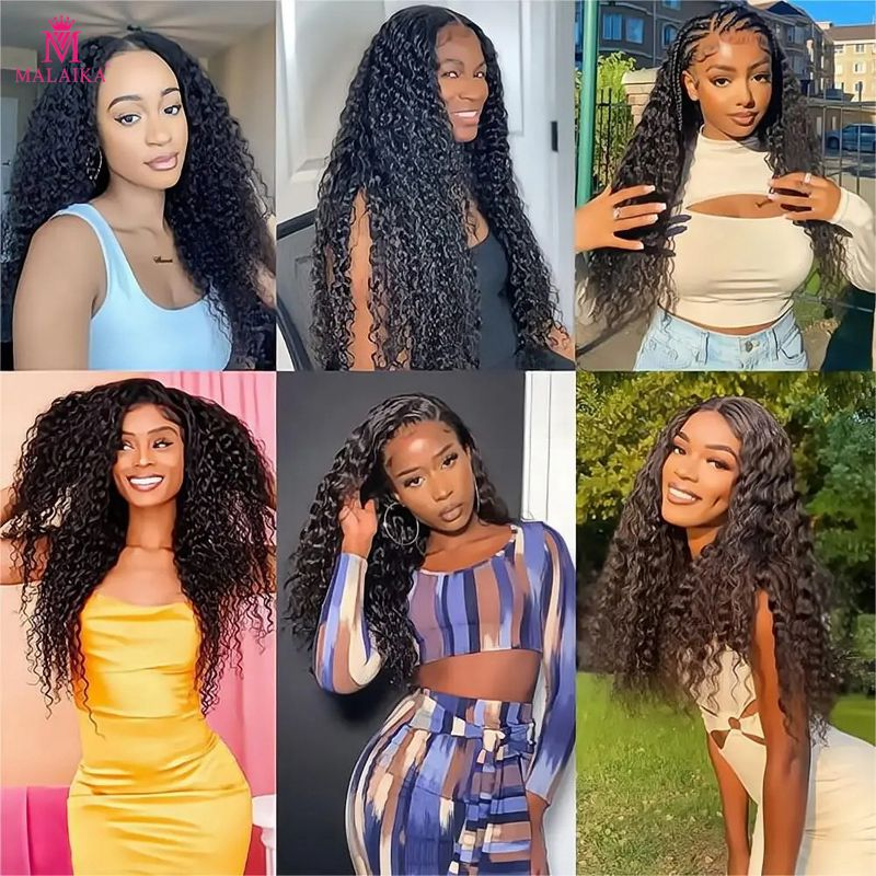Pelucas delanteras de encaje de onda profunda Cabello humano Peluca delantera de encaje rizado de densidad 180% Pelucas frontales de encaje de cabello humano 13x4 para mujeres negras con cabello de bebé_voghion.com