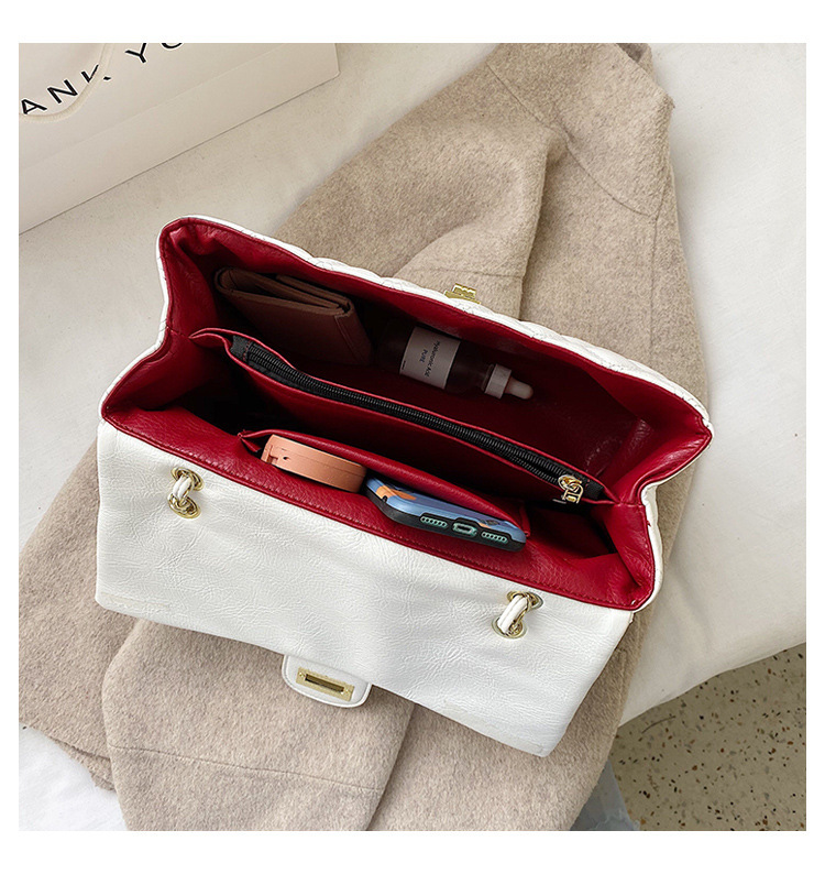 Texture di nicchia in stile designer con un tocco avanzato, piccola borsa con catena a griglia Xiangling, borse da donna trendy con tracolla diagonale a spalla singola_voghion.com