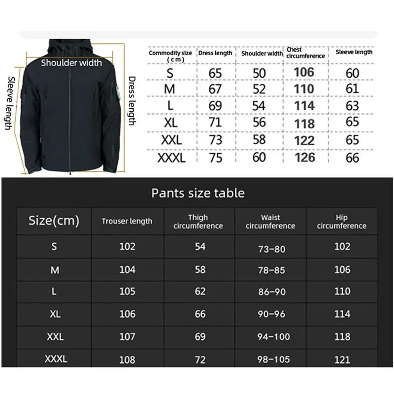Outdoor Shark Skin Warm Set Special Forces Camouflage Plüsch Verdickter Mantel Herbst und Winter Softshell Großer Ladungsmantel_voghion.com