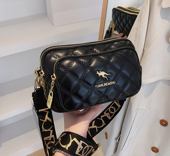 Xiaoxiangfeng Lingge Bag Donna Nuova Borsa a Tracolla Casual alla Moda e alla Moda Borsa Versatile per Telefono a Tre Strati_voghion.com