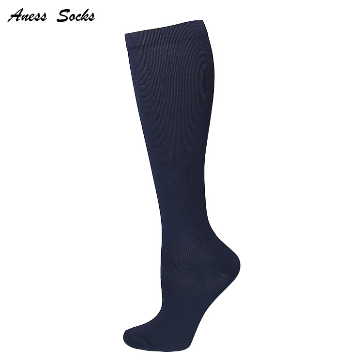 Sports kompressionsstrømper polyester flade ensfarvede muskelsokker medicinske strømper dame hoppereb kompressionsstrømper løbekalv sokker sokker_voghion.com