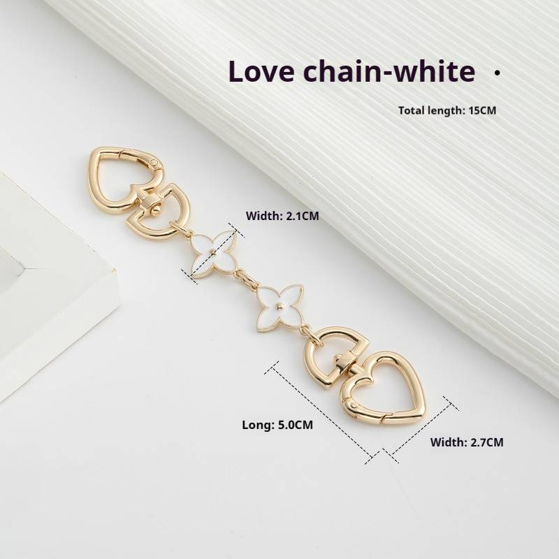 Sostituzione per appendere la cinghia a forma di cuore per la borsa della frizione Accessori per borse a catena_voghion.com