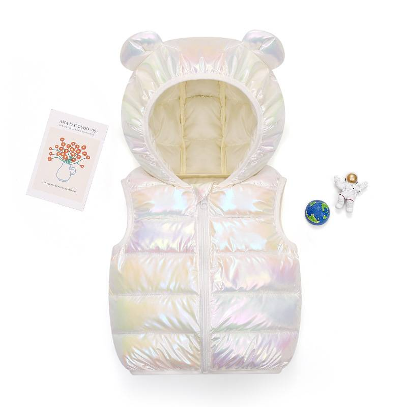 Abbigliamento per bambini 2024 nuovi autunnali e invernali giacche in piumino di cotone per bambini e bambine gilet con cappuccio in piumino abbigliamento esterno per bambini gilet_voghion.com