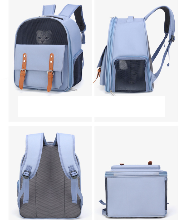 Mājdzīvnieku produktu avots rūpnīcas pārnēsājama elpojoša kaķu soma Oksfordas auduma skrāpējumiem izturīga mājdzīvnieku soma no salokāmas mājdzīvnieku mugursomas vairumtirdzniecības krājumi_voghion.com