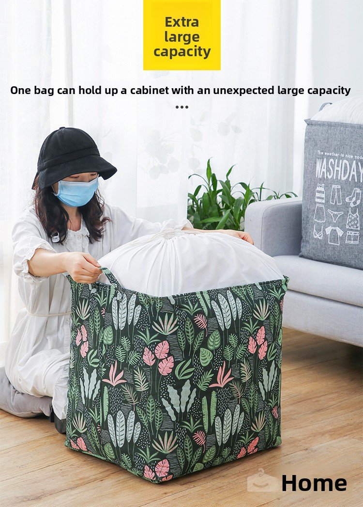 Extra große Aufbewahrungsbeutel mit Kordelzug – 3er-Pack faltbare Stoff-Organizer für Decken, Kleidung und Umzüge (atmungsaktiv, strapazierfähig, platzsparend)_voghion.com