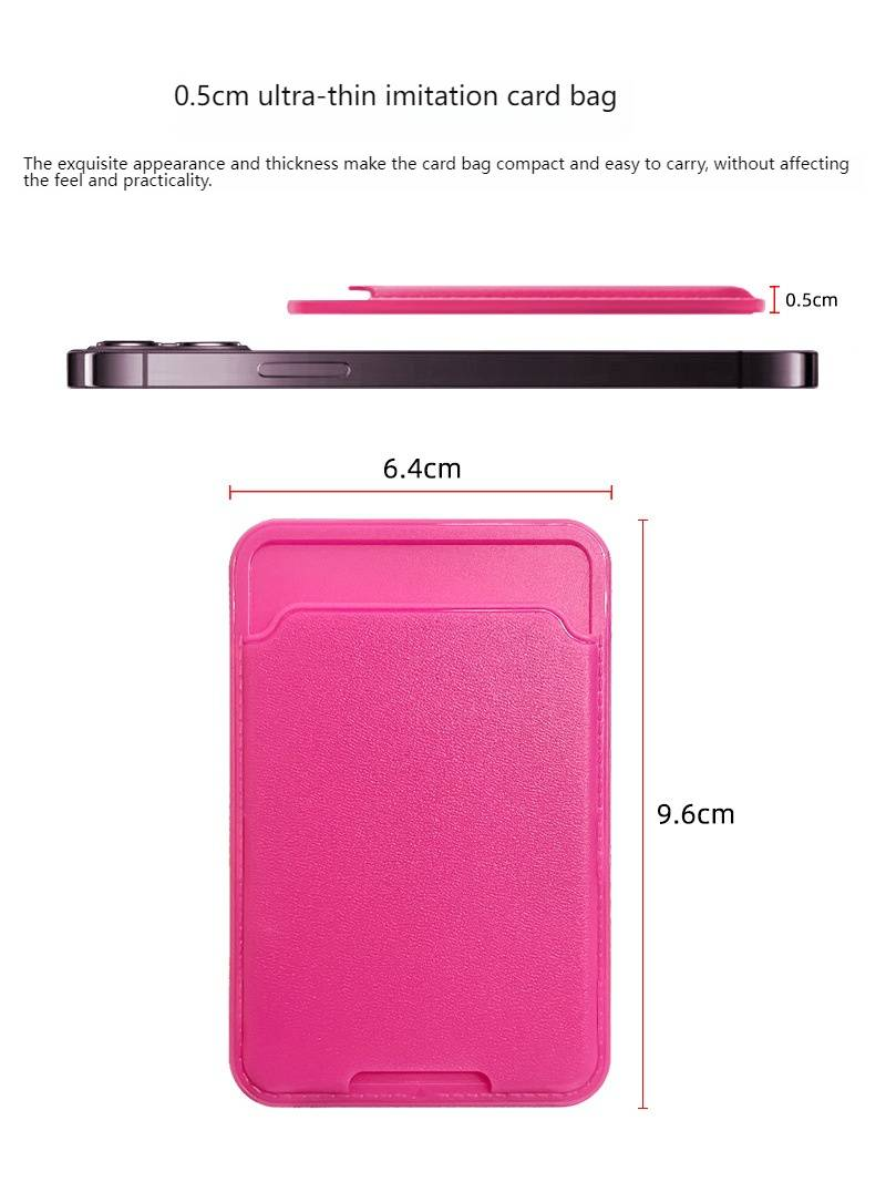 Universele telefoonhoes met kaarthouder - Slank portemonnee-ontwerp, antislip pc-achterkant, kleverige lijm voor veilige kaartopslag, 20 kleuren_voghion.com