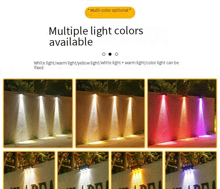 Luci solari per gradini, luci da giardino impermeabili per esterni con accensione/spegnimento automatico, LED bianco caldo per illuminazione di patio, vialetti, terrazze e recinzioni._voghion.com