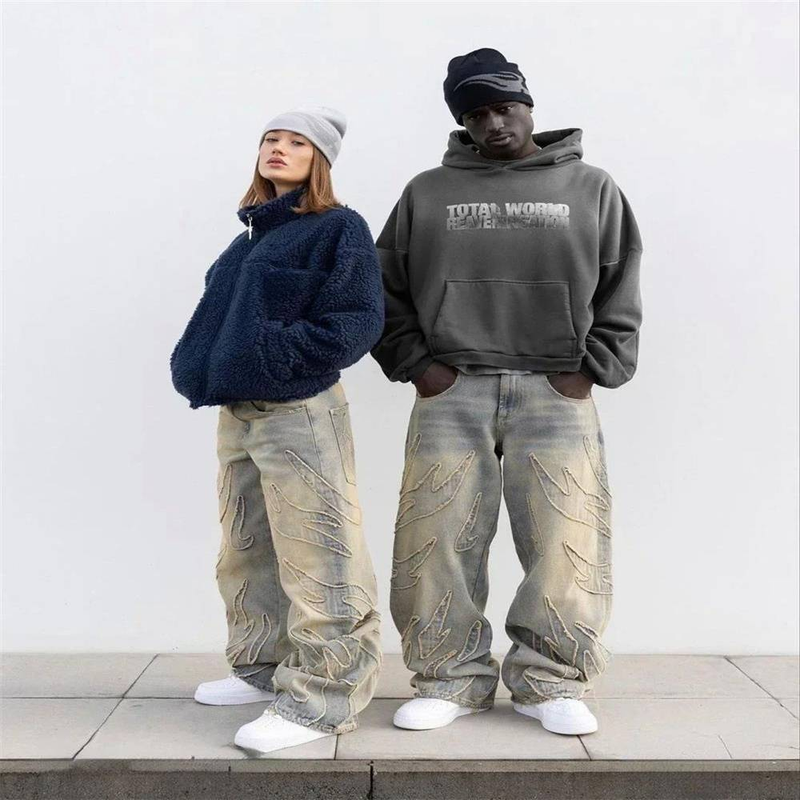 2025 American-Style High Street Hip-Hop Vintage Do Old Jeams Men's Cotton Mid Waist Straight Type Retro Styling Water Washing Denim Long Pants S-3XL_voghion.com