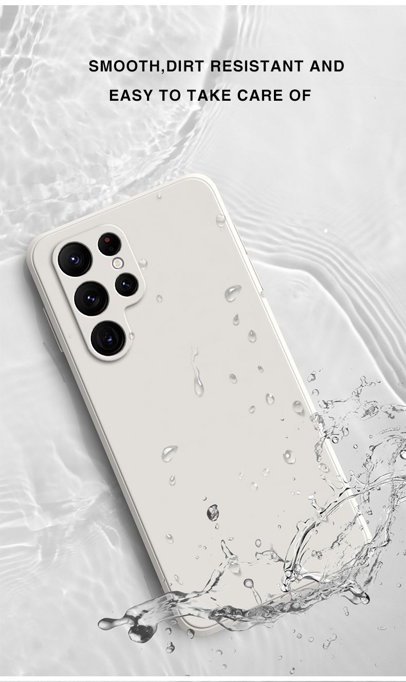 Custodia in silicone liquido quadrato per Galaxy S23 Ultra S22 Plus S21 FE S20 Note 20 10 Custodia protettiva in tessuto morbido per telefono_voghion.com