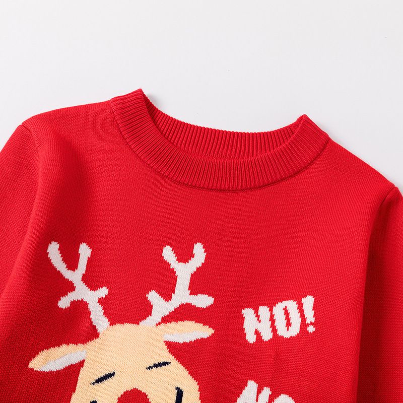 Weihnachtskleidung für Kinder Jungen-Cartoon-Pullover-Pullover für Mädchen Weihnachts-Elch-Pullover für Mädchen Neujahr Herbst/Winter-Pullover_voghion.com