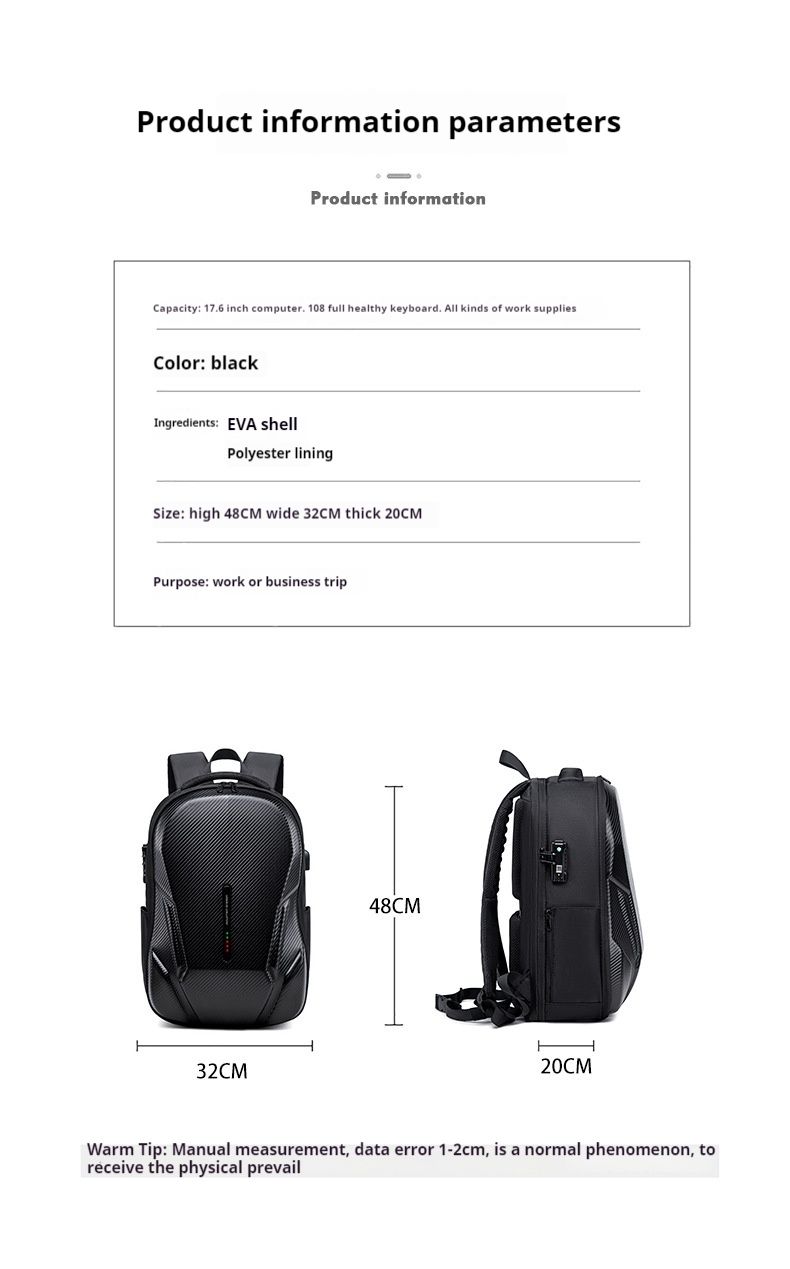 Nouveau sac à dos étanche et absorbant les chocs de grande capacité pour hommes, sac d'ordinateur_voghion.com
