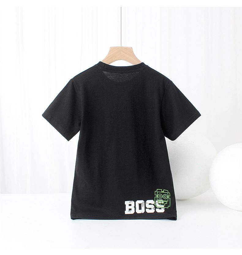 Yaz Kore çocuk giyim yeni erkek spor kısa kollu büyük çocuk nefes alabilen yarım kollu üst çocuk kısa kollu tişört toptan_voghion.com