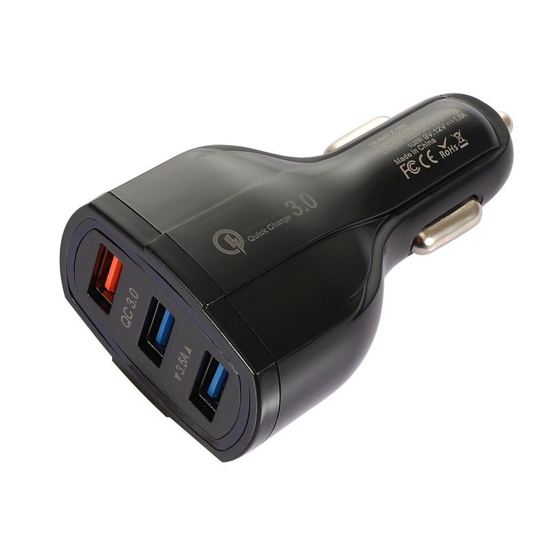 Music Festival  QC3.0 3USB Mobile One to Three Phone Charger USB Tablet Intelligent Car Charging_voghion.com