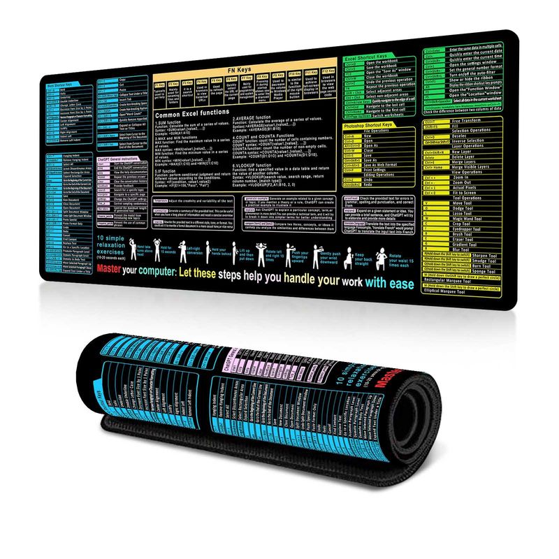 Tappetino per mouse con scorciatoia inglese di grandi dimensioni per computer da ufficio in Europa e in America, tappetino per mouse di grandi dimensioni di grande vendita_voghion.com