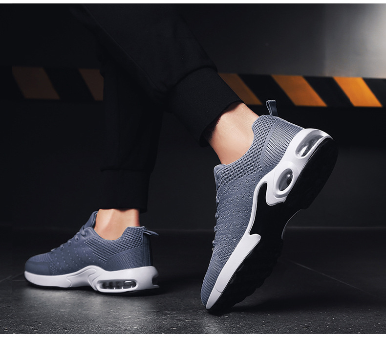 Chaussures pour hommes nouvelles chaussures à coussin d'air pour hommes chaussures en maille pour hommes chaussures de sport à tissage volant chaussures à la mode chaussures de course décontractées respirantes chaussures pour hommes_voghion.com
