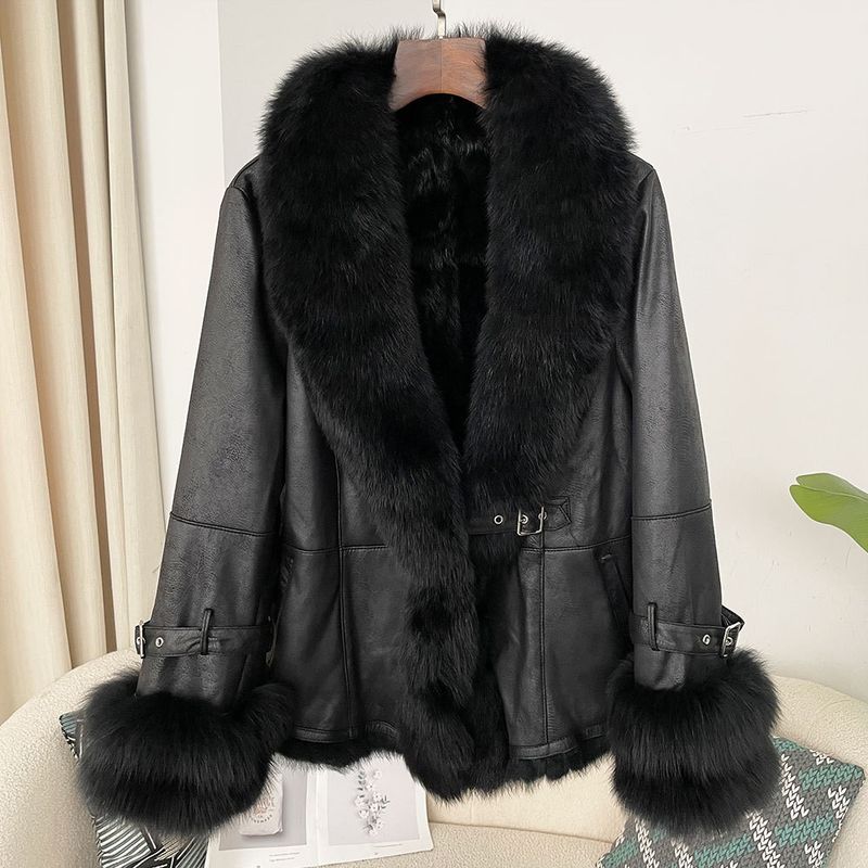 Stilvoller kurzer Wildlederpelzmantel für Damen – Futter aus künstlichem Kaninchenfell, warme Wintermode-Oberbekleidung, XS-XXXL_voghion.com