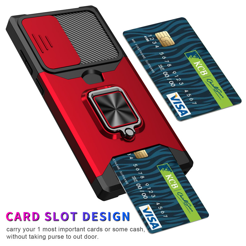 Slide Camera Lens Protector Armor Case For Samsung Galaxy A03S A12 A13 A14 A22 A23 A32 A33 A34 A42 A52 A53 A54 A72 A82 Card Slot Bumpers Ring Cover_voghion.com