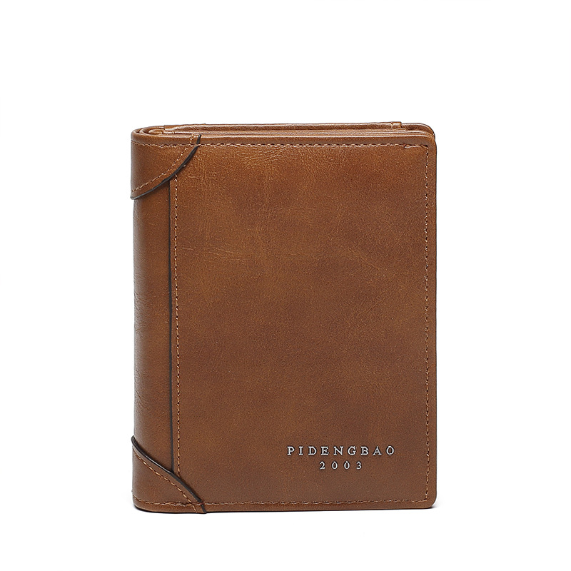 New Retro Men's Wallet Business Short Multi-slot Zipper Coin Wallet Men's Wallet_voghion.com