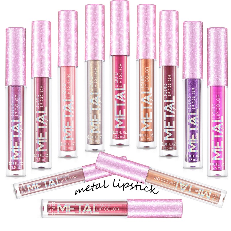 Σετ 12 τεμαχίων Glitter Shimmer Lip Lipstick Σετ 12 τεμαχίων με λαμπερά, αδιάβροχα και πολύχρωμα lip gloss_voghion.com
