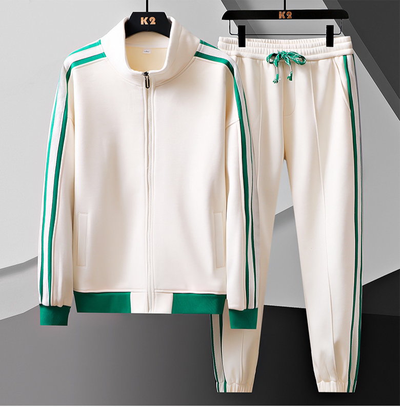 Herrenbekleidung 2024 Neuer Anzug Herrenbekleidung Frühling und Herbst Hübsche Herrenbekleidung mit Sport-Basketball-Sweatshirt und Jogginghose Zweiteiliges Set_voghion.com