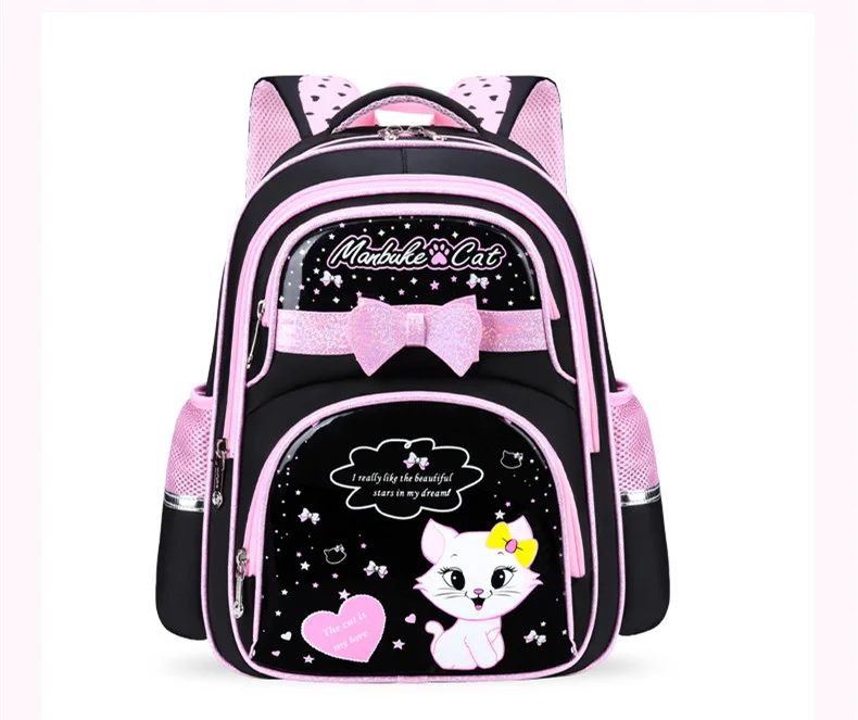 Novo coreano primário saco de escola couro do plutônio 2024 moda meninas bonitos com gato bonito mochila ortopédica à prova dwaterproof água_voghion.com