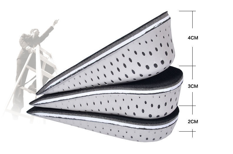 Binnenste Hoogte Verhogende Inlegzolen Duurzame, Hoogte Verhogende Student Onzichtbare Halve Pad Hoogte Verhogende Pad, 2cm Hoogte Verhogende Pad, 5cm_voghion.com