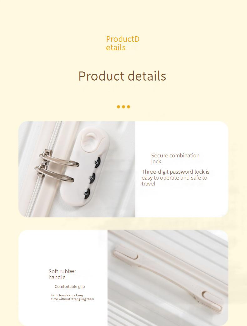 Maletas y bolsas de viaje Maleta con ruedas para mujer Maleta multifuncional para hombre y mujer Maleta con ruedas universal de 24 pulgadas Caja con contraseña para equipaje al por mayor_voghion.com