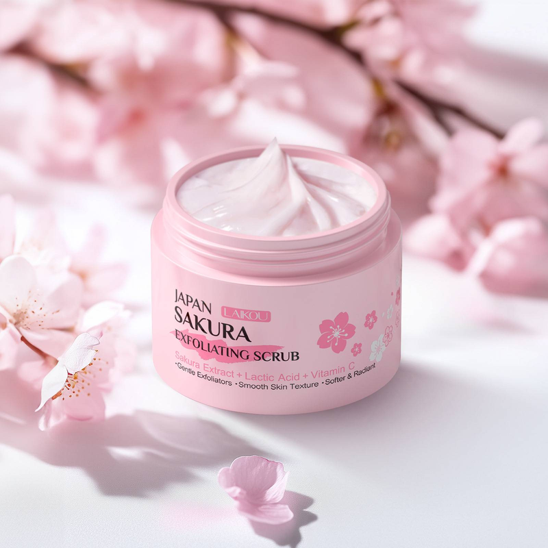 LAIKOU Sakura sejas skrubis - maigs pīlings un mitrināšana, 25g_voghion.com