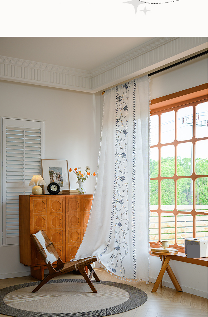 Cotton And Linen Semi Blackout Curtains Simple Modern Small Short Curtains Bay Window Curtains Kitchen Balcony Bedroom Partition Decoration_voghion.com