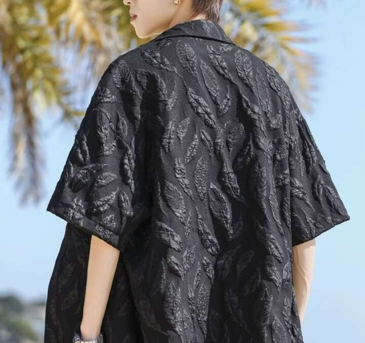 Tassel Design Shirt Men's Summer Loose New Chinese Style Short Sleeved Shirt Trendy Casual Handsome Half Sleeved Jacket_voghion.com