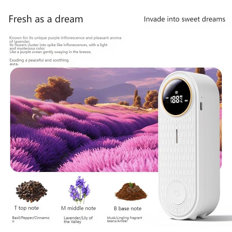 Diffuseur d'arômes intelligent - Désodorisant mural contrôlé par application pour la maison, la salle de bain et le bureau, autonomie de plus de 12 h, 1 000 mAh intégré, ultra silencieux (36 dB)_voghion.com