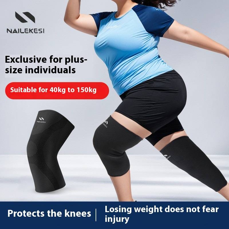 Ginocchiera extra large per uomini e donne fino a 300 libbre - Supporto articolare in nylon di alta qualità con impugnatura in silicone antiscivolo per corsa, ciclismo e sport_voghion.com