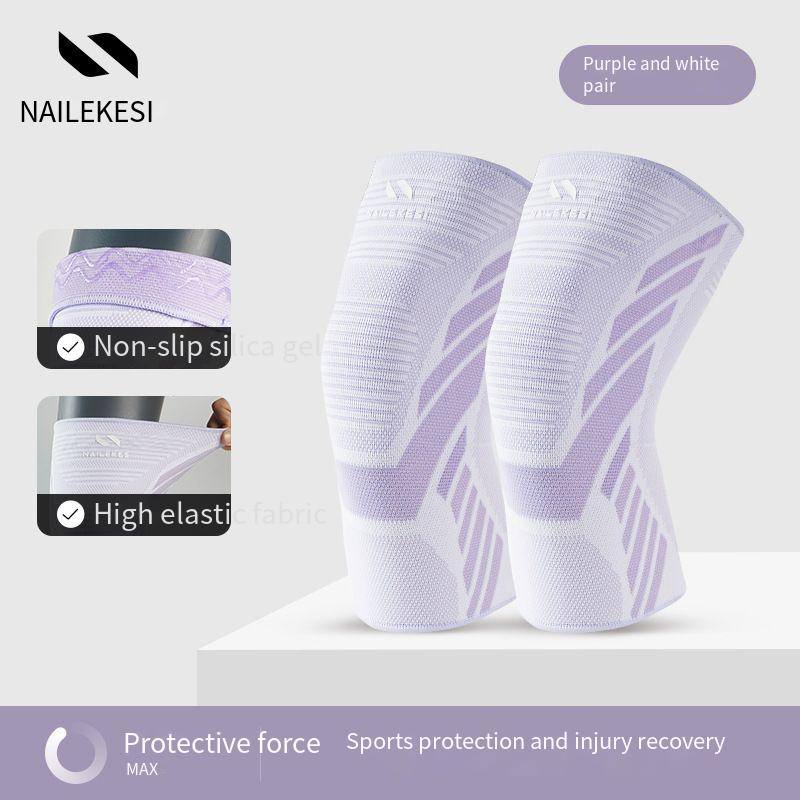 Ginocchiera sportiva in nylon per corsa, basket ed escursionismo - Supporto traspirante e antiscivolo (coppia) - Compressione leggera e altamente elastica_voghion.com