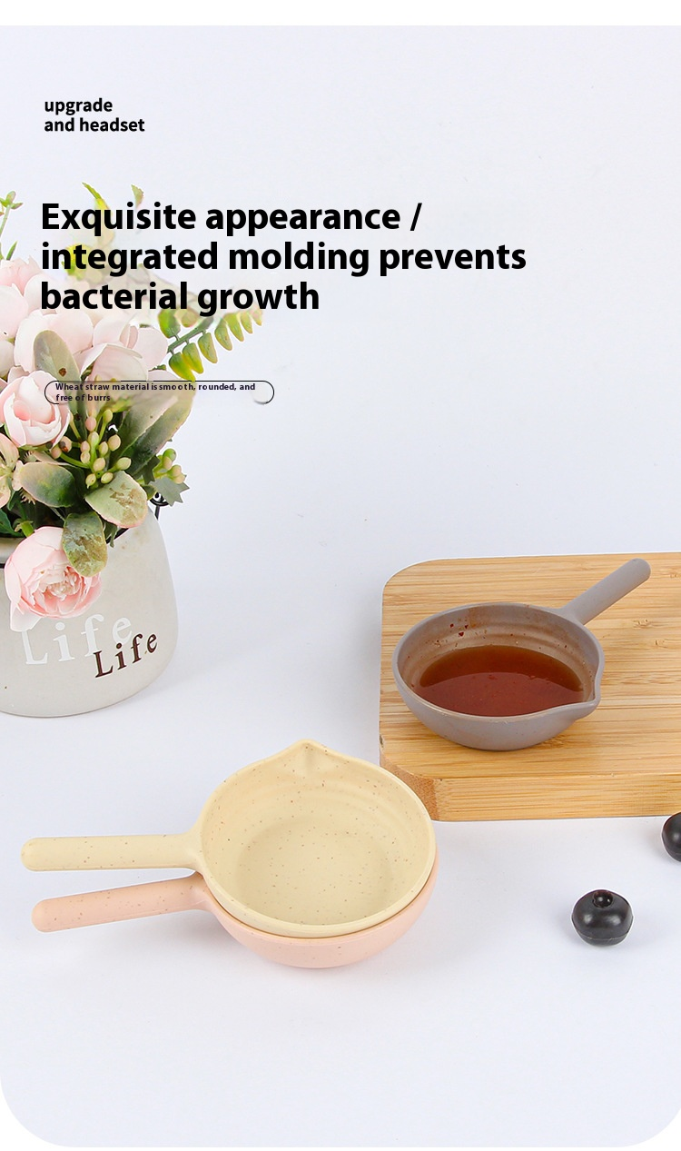 Umweltfreundliche Saucen-Dip-Schale aus Weizenstroh mit Griff – Moderner minimalistischer Stil für Restaurants, Heimküchen und zum Verschenken_voghion.com