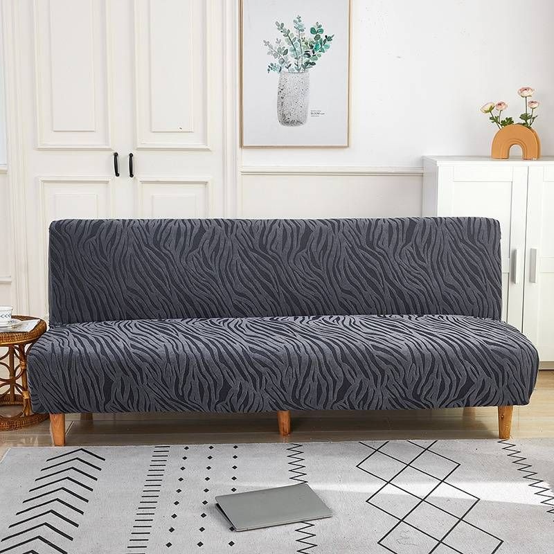 Copridivano elastico, copridivano estensibile a copertura totale, tessuto in poliestere spesso, design senza braccioli, colori a righe e tinta unita_voghion.com