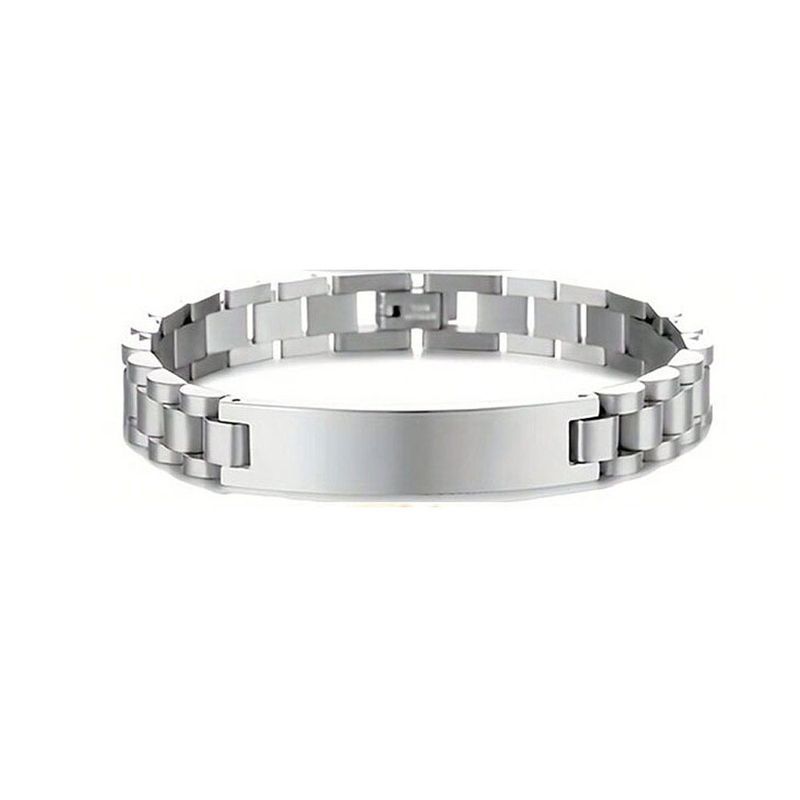 Catena in acciaio inossidabile con cinturino per orologio con marchio inciso curvo_voghion.com