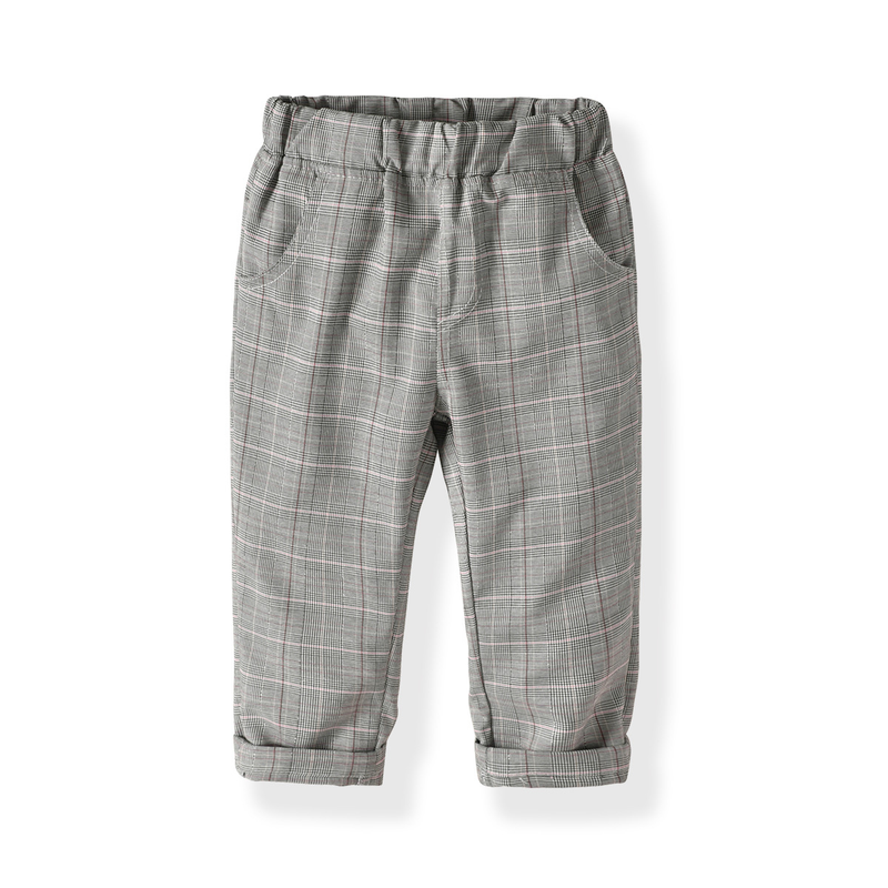 Gilet da ragazzo doppio scozzese, pantaloni lunghi, abito a camicia a maniche lunghe Gentleman Performance di quattro anni_voghion.com